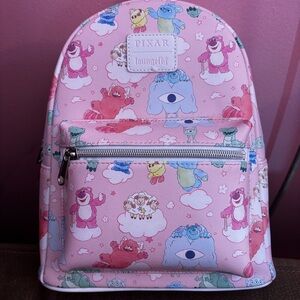 Loungefly Pixar Pink Character Kids Backpack